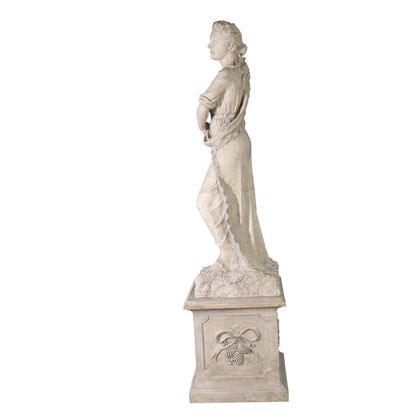 Design Toscano The Four Goddesses of the Seasons Statue: Winter Statue & Plinth - NE990060