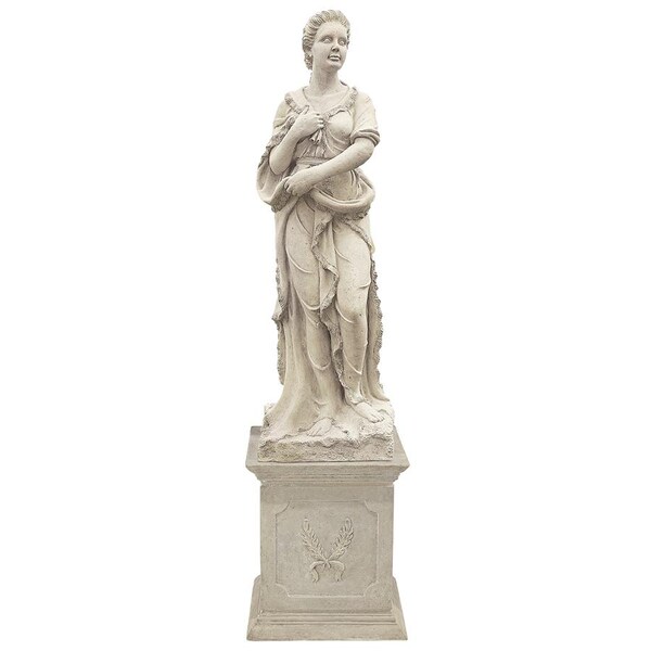 Design Toscano The Four Goddesses of the Seasons Statue: Winter Statue & Plinth - NE990060