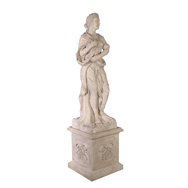 Design Toscano The Four Goddesses of the Seasons Statue: Winter Statue & Plinth - NE990060