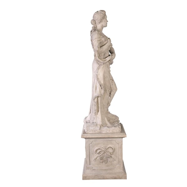 Design Toscano The Four Goddesses of the Seasons Statue: Winter Statue & Plinth - NE990060
