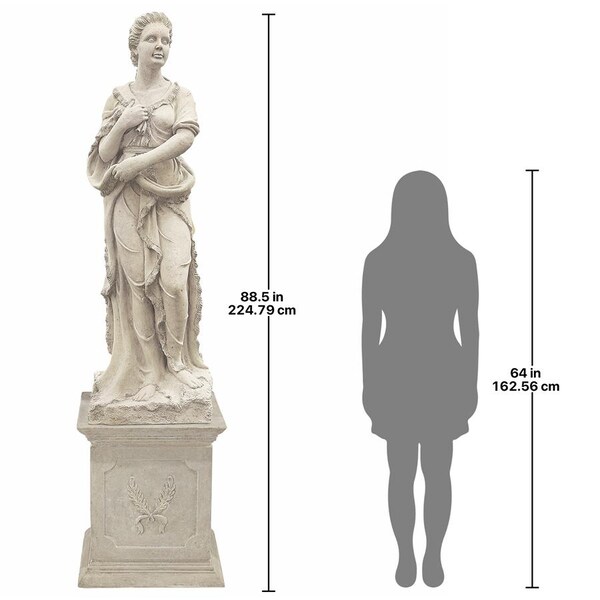 Design Toscano The Four Goddesses of the Seasons Statue: Winter Statue & Plinth - NE990060