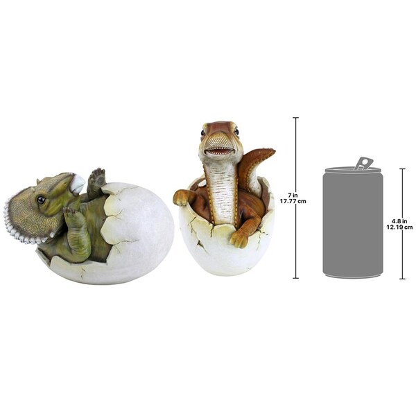 Design Toscano Jurassic Dinosaur Egg Hatchling Garden Statues - QM92728100