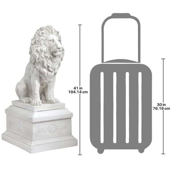 Design Toscano Lion of Florence Sentinel Statue & Base - KY971134