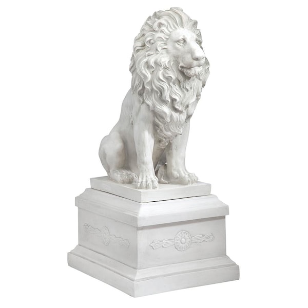 Design Toscano Lion of Florence Sentinel Statue & Base - KY971134