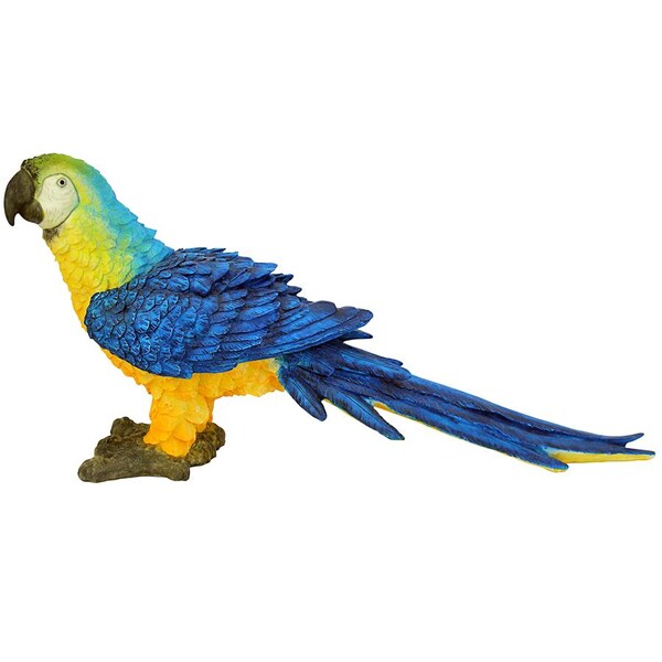 Design Toscano Mortimer the Macaw Tropical Parrot Statue - JQ5998