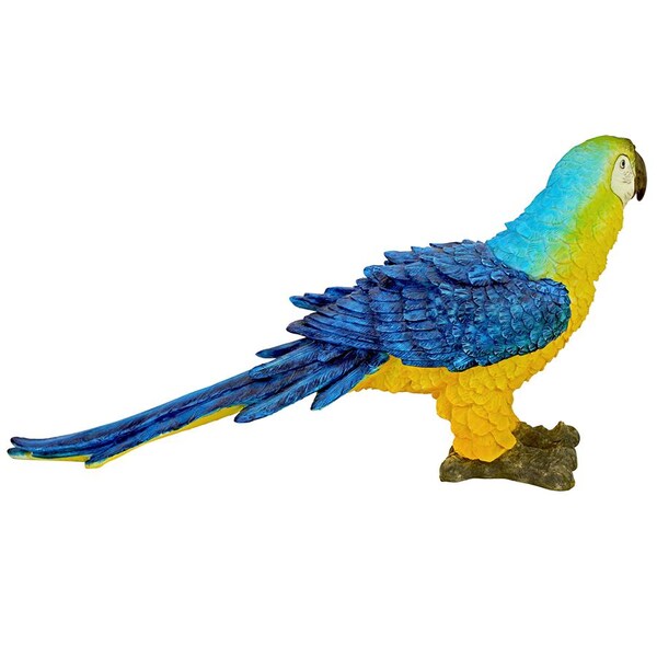 Design Toscano Mortimer the Macaw Tropical Parrot Statue - JQ5998