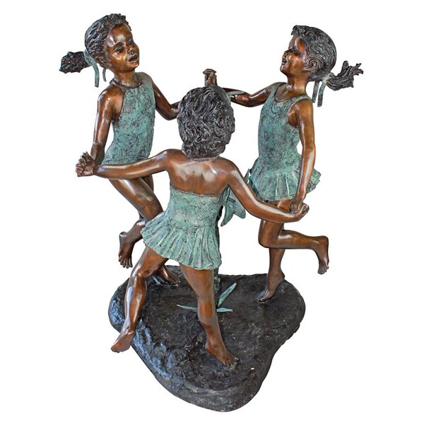 Design Toscano Fun in the Sun Girls Cast Bronze Garden Statue - KW29440