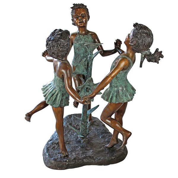Design Toscano Fun in the Sun Girls Cast Bronze Garden Statue - KW29440