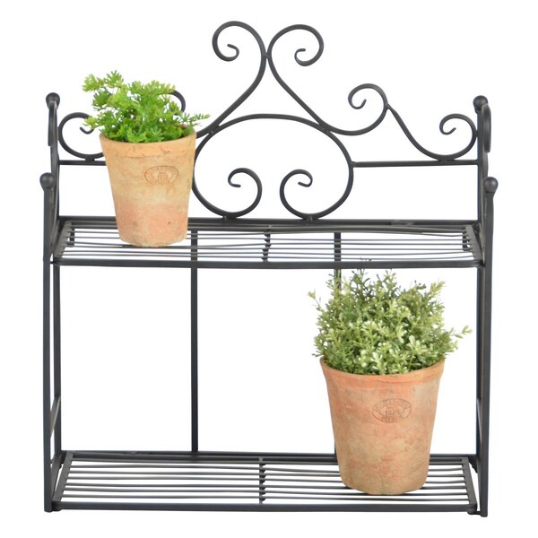Cerrar Wide Wall Iron Etagere, Black - CE3748136