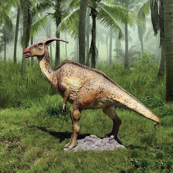 Design Toscano Jurassic-Sized Parasaurolophus Dinosaur Statue - NE100056