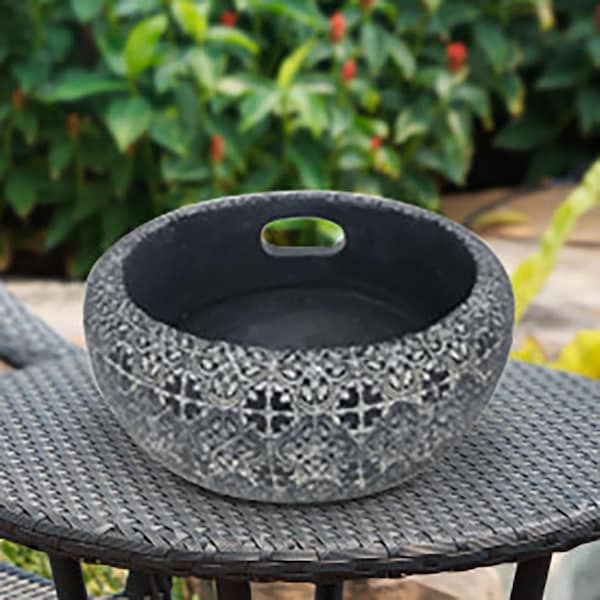 Exhart Exhart Black/Gray Resin Echo Dot Holder Outdoor Decoration, PK3 - 72504