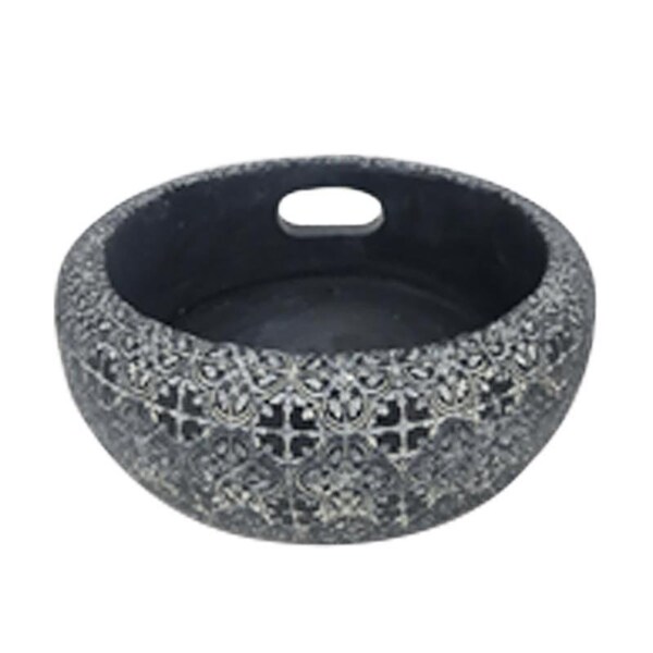 Exhart Exhart Black/Gray Resin Echo Dot Holder Outdoor Decoration, PK3 - 72504