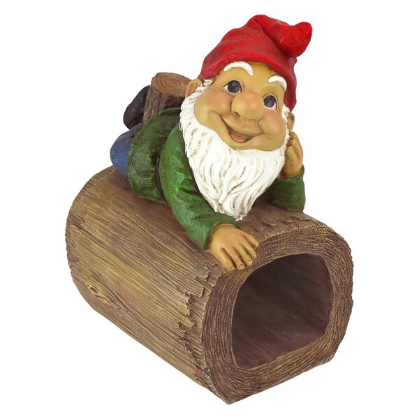 Design Toscano Stormy the Gnome Gutter Guardian Downspout Statue - QM2864400