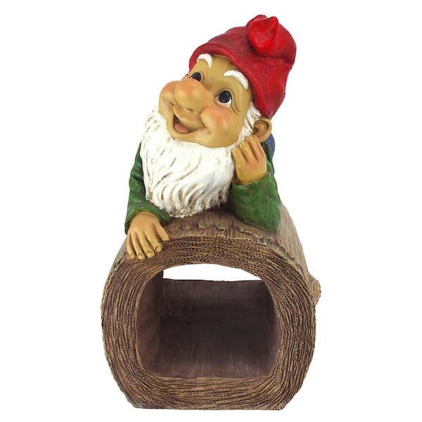 Design Toscano Stormy the Gnome Gutter Guardian Downspout Statue - QM2864400