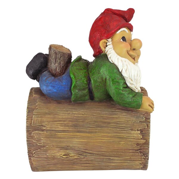 Design Toscano Stormy the Gnome Gutter Guardian Downspout Statue - QM2864400