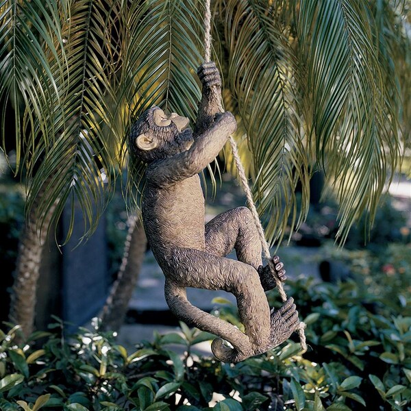 Design Toscano Makokou the Climbing Monkey Statue: Set of 2 - NG932154