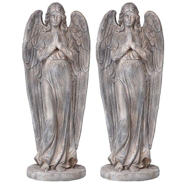 Design Toscano Goddess of Mercy Praying Angel Statue: Set of Two - FU963854