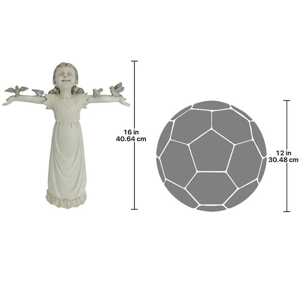 Design Toscano Basking in God's Glory Little Girl Statue: Medium - NG34012