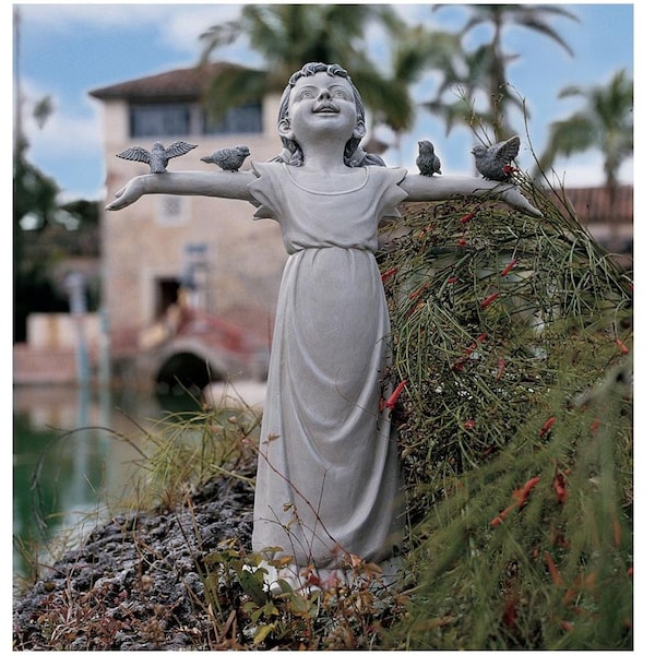 Design Toscano Basking in God's Glory Little Girl Statue: Medium - NG34012
