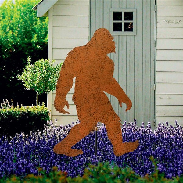 Design Toscano Bigfoot Spotted Metal Silhouette Yeti Garden Stake - NA118