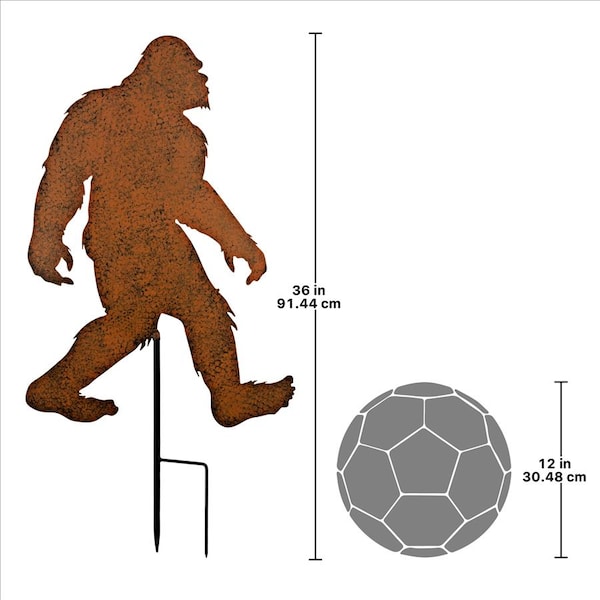 Design Toscano Bigfoot Spotted Metal Silhouette Yeti Garden Stake - NA118