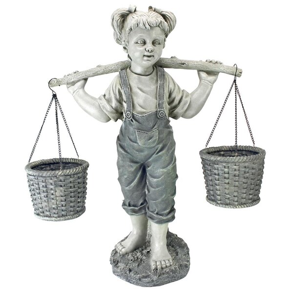 Design Toscano Flowers for Felicity Little Girl Garden Statue: Medium - NG30540