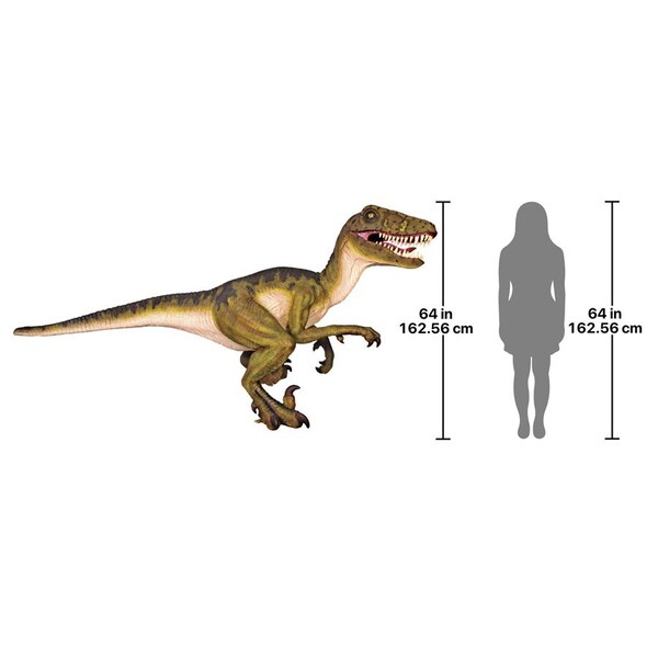 Design Toscano Jurassic-Sized Dromaeosaurus Raptor Dinosaur Statue - NE110115