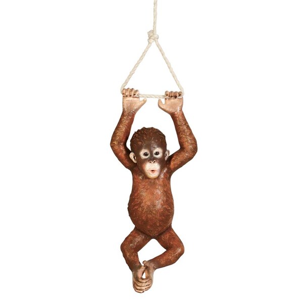 Design Toscano Pongo, the Hanging Baby Orangutan Statue - NE867215
