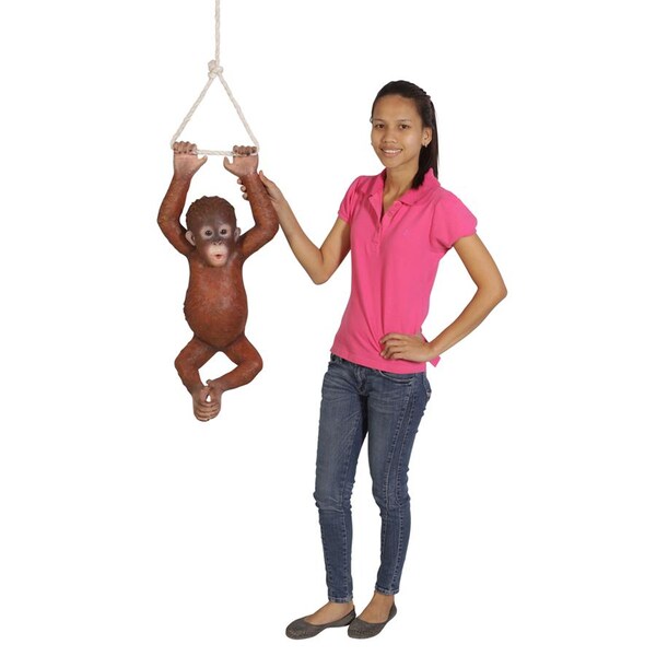 Design Toscano Pongo, the Hanging Baby Orangutan Statue - NE867215