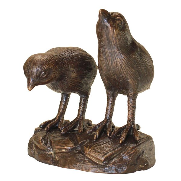 Design Toscano California Quail Solid Cast Bronze Garden Statue: Set of Four - PN96677