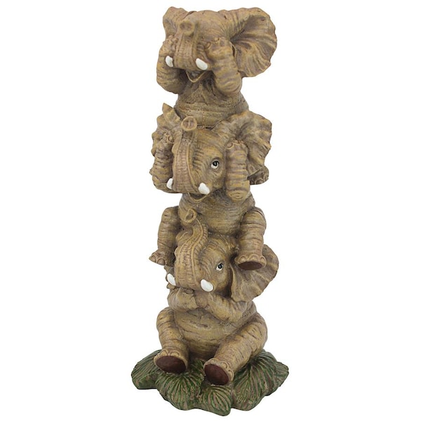 Design Toscano The Hear-No, See-No, Speak-No Evil Elephants: Medium, Set of Two - NG933769