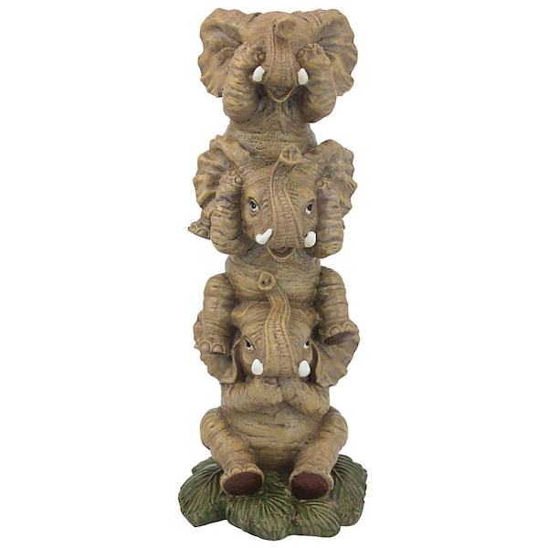 Design Toscano The Hear-No, See-No, Speak-No Evil Elephants: Medium, Set of Two - NG933769