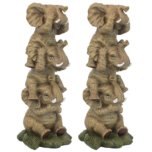 Design Toscano The Hear-No, See-No, Speak-No Evil Elephants: Medium, Set of Two - NG933769