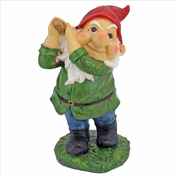 Design Toscano Bogey Burt Garden Gnome Statue - QM2458200