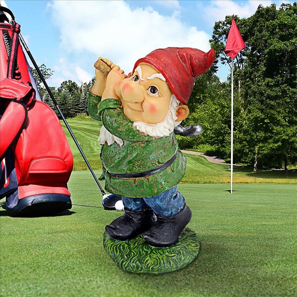 Design Toscano Bogey Burt Garden Gnome Statue - QM2458200