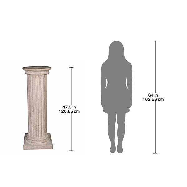 Design Toscano Classical Greek Fluted Garden Statuary Pedestal: Large - NE60405