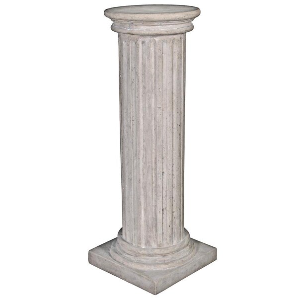 Design Toscano Classical Greek Fluted Garden Statuary Pedestal: Large - NE60405