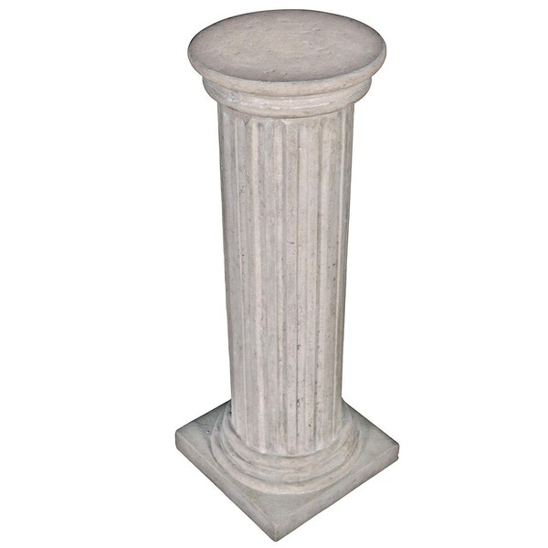Design Toscano Classical Greek Fluted Garden Statuary Pedestal: Large - NE60405