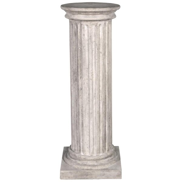 Design Toscano Classical Greek Fluted Garden Statuary Pedestal: Large - NE60405