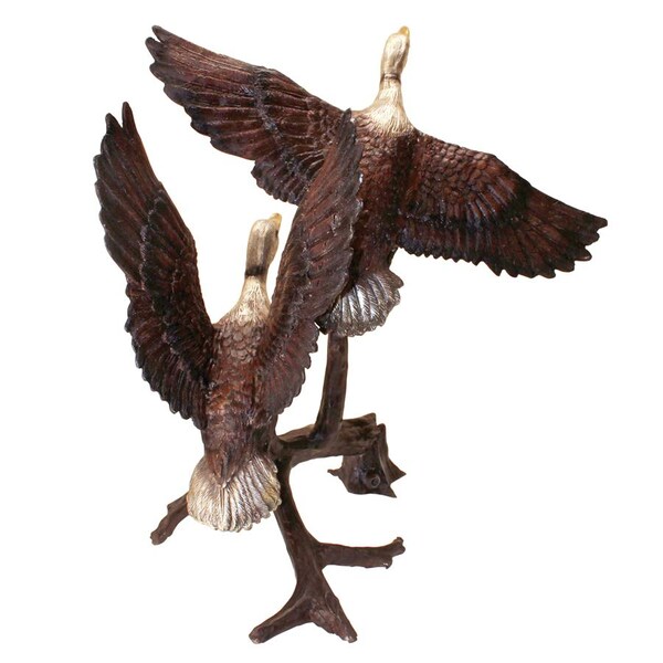 Design Toscano Steep Climbing Ducks Cast Bronze Garden Statue - KW50547