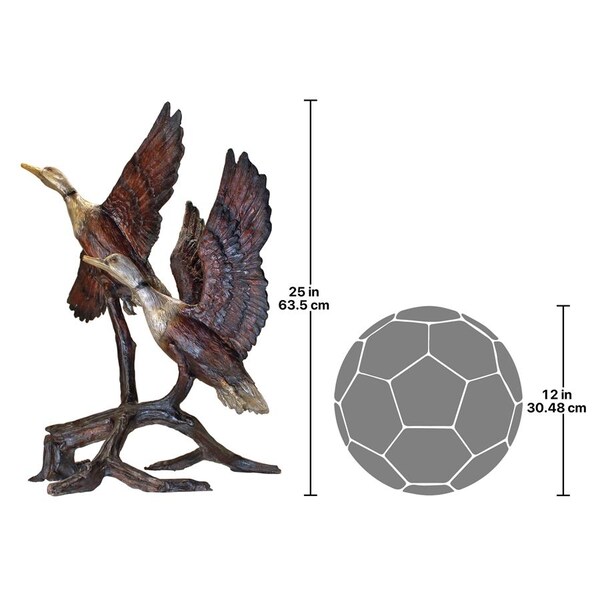 Design Toscano Steep Climbing Ducks Cast Bronze Garden Statue - KW50547