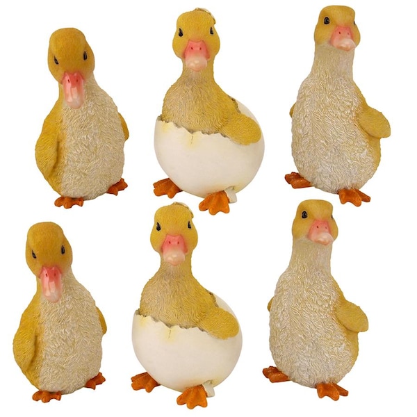Design Toscano Duckling Brood Garden Statues: Set of Six - QM9200