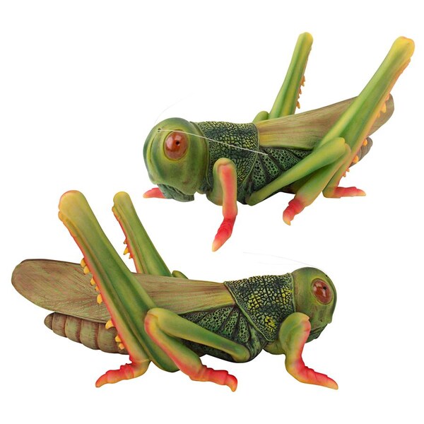 Design Toscano Ricochet the Grasshopper Statue: Set of Two - JQ97702