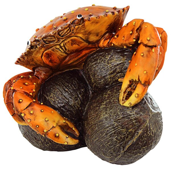 Design Toscano Coastal Crab, Hard Nut to Crack Garden Statue - AL20504