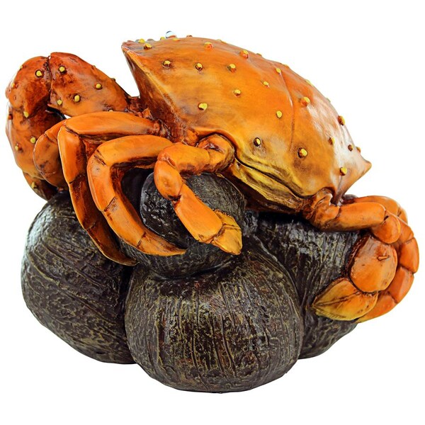 Design Toscano Coastal Crab, Hard Nut to Crack Garden Statue - AL20504