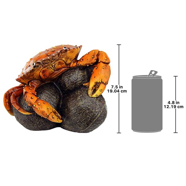 Design Toscano Coastal Crab, Hard Nut to Crack Garden Statue - AL20504