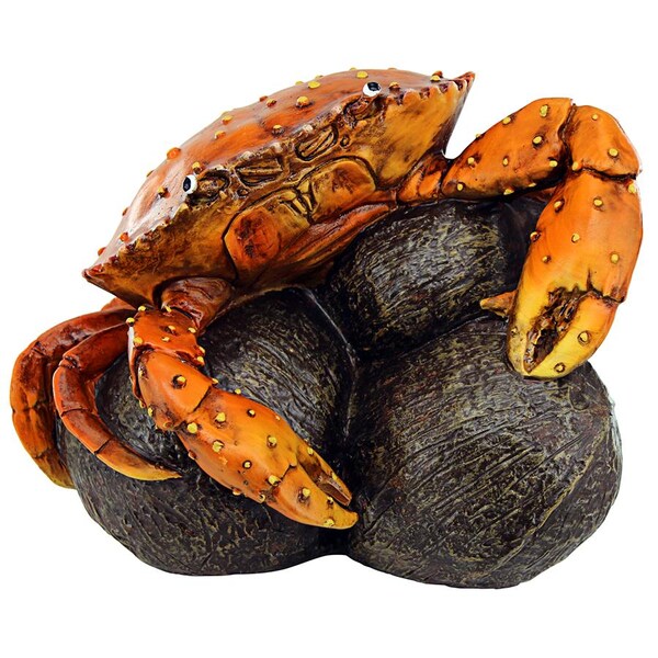 Design Toscano Coastal Crab, Hard Nut to Crack Garden Statue - AL20504