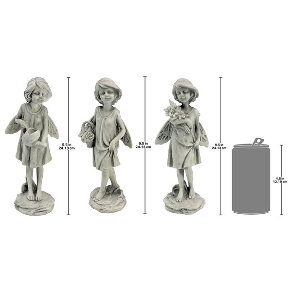 Design Toscano Rose Garden Fairy Statues, PK 3 - SH99403614