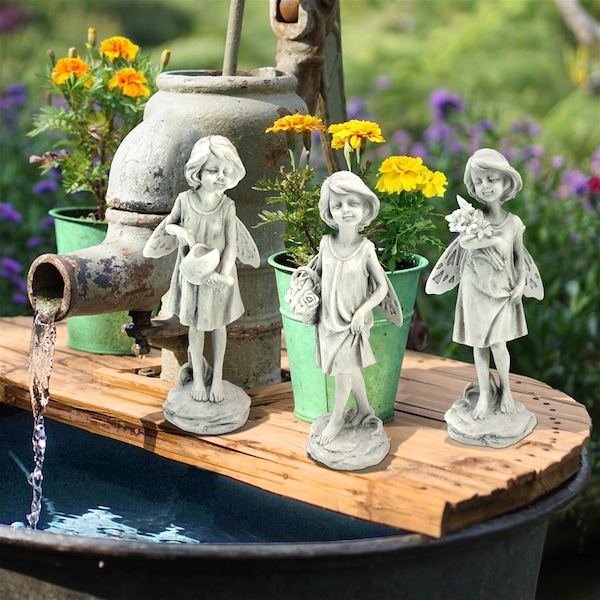Design Toscano Rose Garden Fairy Statues, PK 3 - SH99403614
