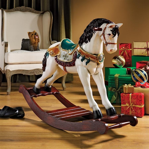 Design Toscano Victorian Carousel Pony Rocking Horse Statue - NE46747